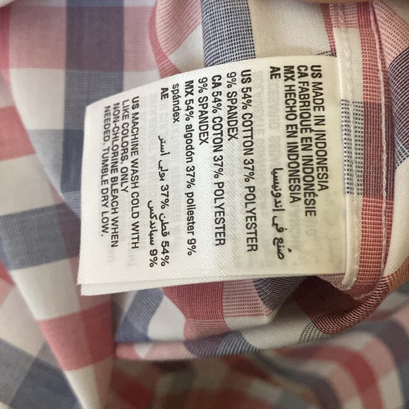 Men’s Club Room Performance Slim Fit Button Down Shirt Size M - Picture 9 of 9